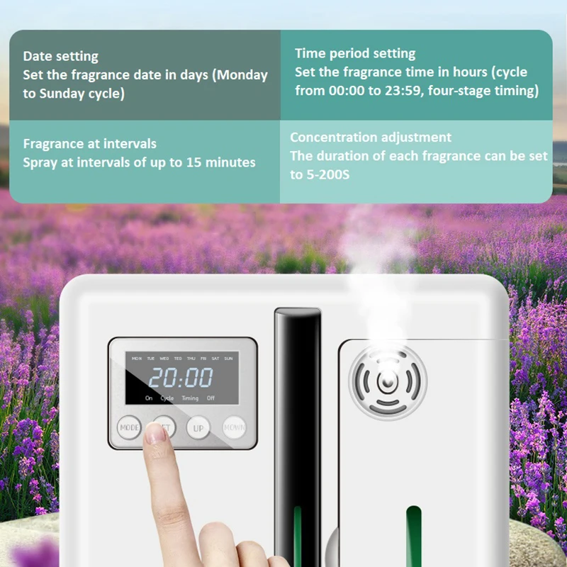 160ml Electric Oil Aroma Diffuser Fragrance Machine With Timer Scent Pure Essential Oil Diffuser Machine For Home Office Hotel - Image 6