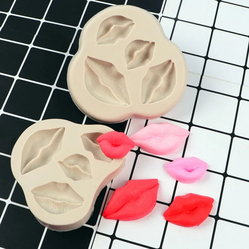 Lip Heart LOVE Shapes Silicone Mold Sugarcraft Cookie Cupcake Chocolate Baking Mold Fondant Cake Decorating Tools - Image 3