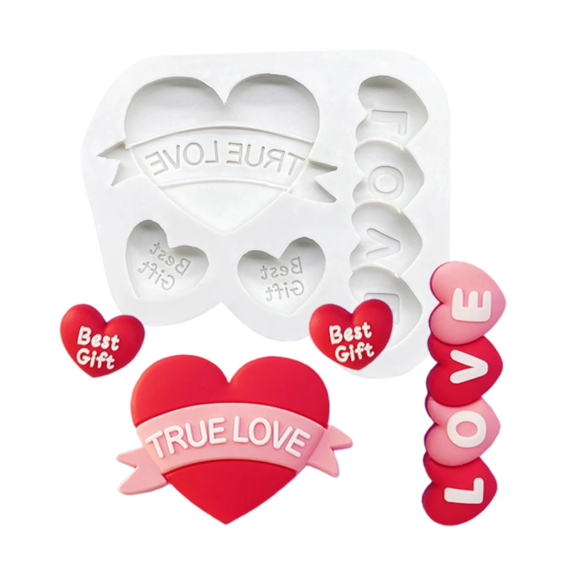 Lip Heart LOVE Shapes Silicone Mold Sugarcraft Cookie Cupcake Chocolate Baking Mold Fondant Cake Decorating Tools - Image 2