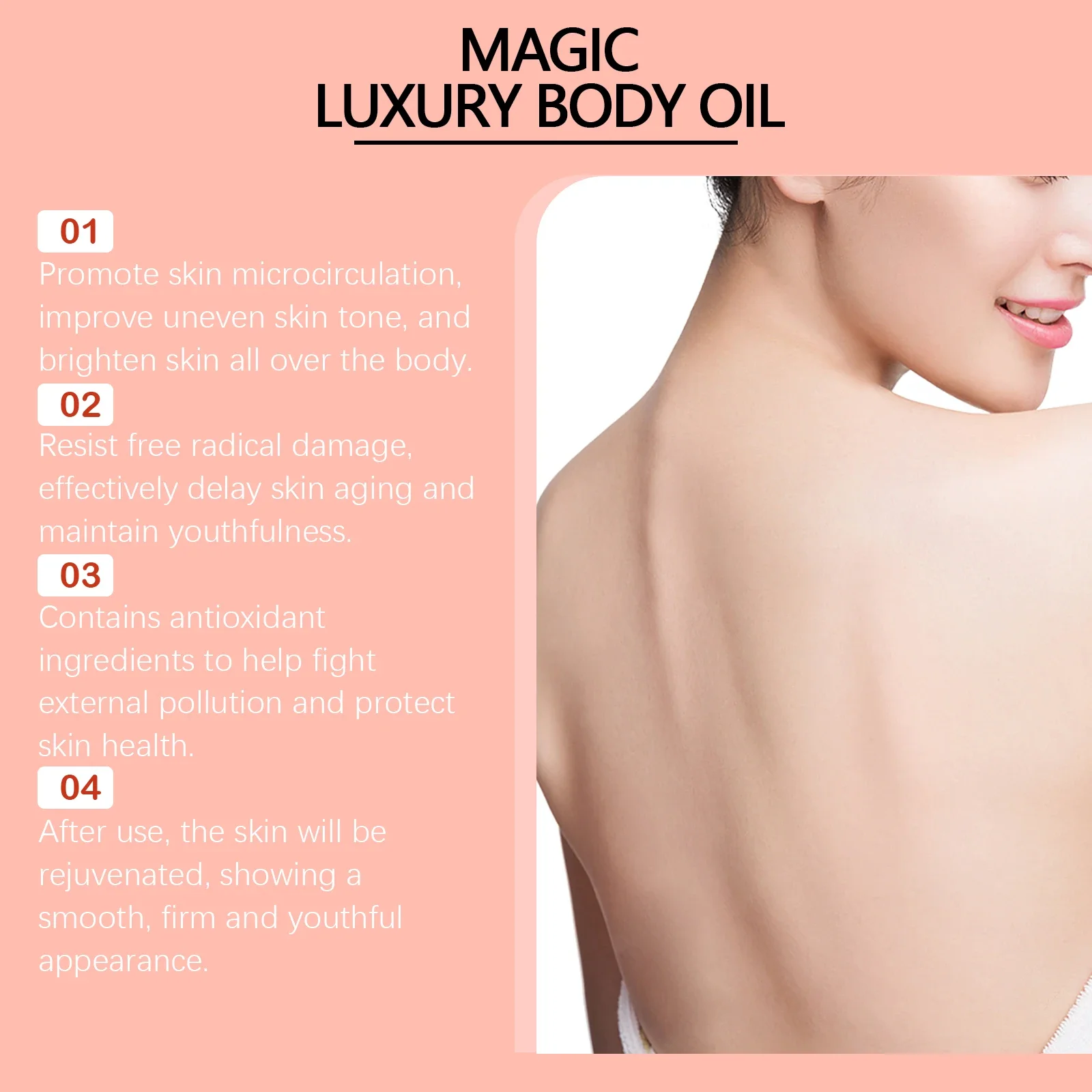 Tightening Body Oil Lifting Firming Lighten Fine Lines Improve Sagging Skin Dullness Brightening Moisturizing Nourish Skin Care - Image 2