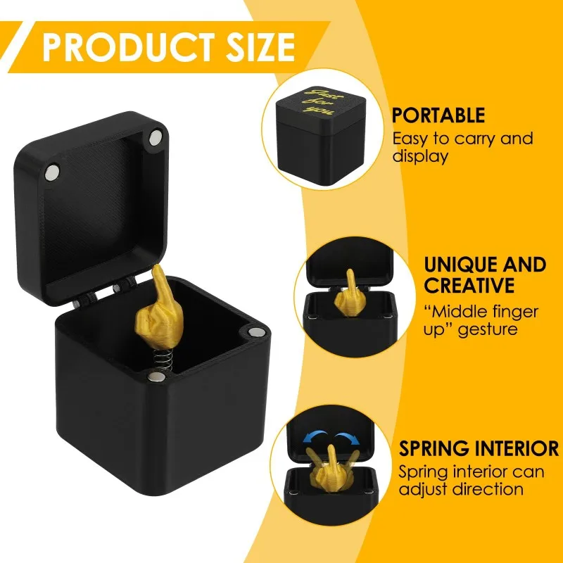 Out of the box pop-up Middle Finger Gift Box Creative Desk Home Decor Gifts Middle Finger Novelty Christmas Funny Prank Gift - Image 7