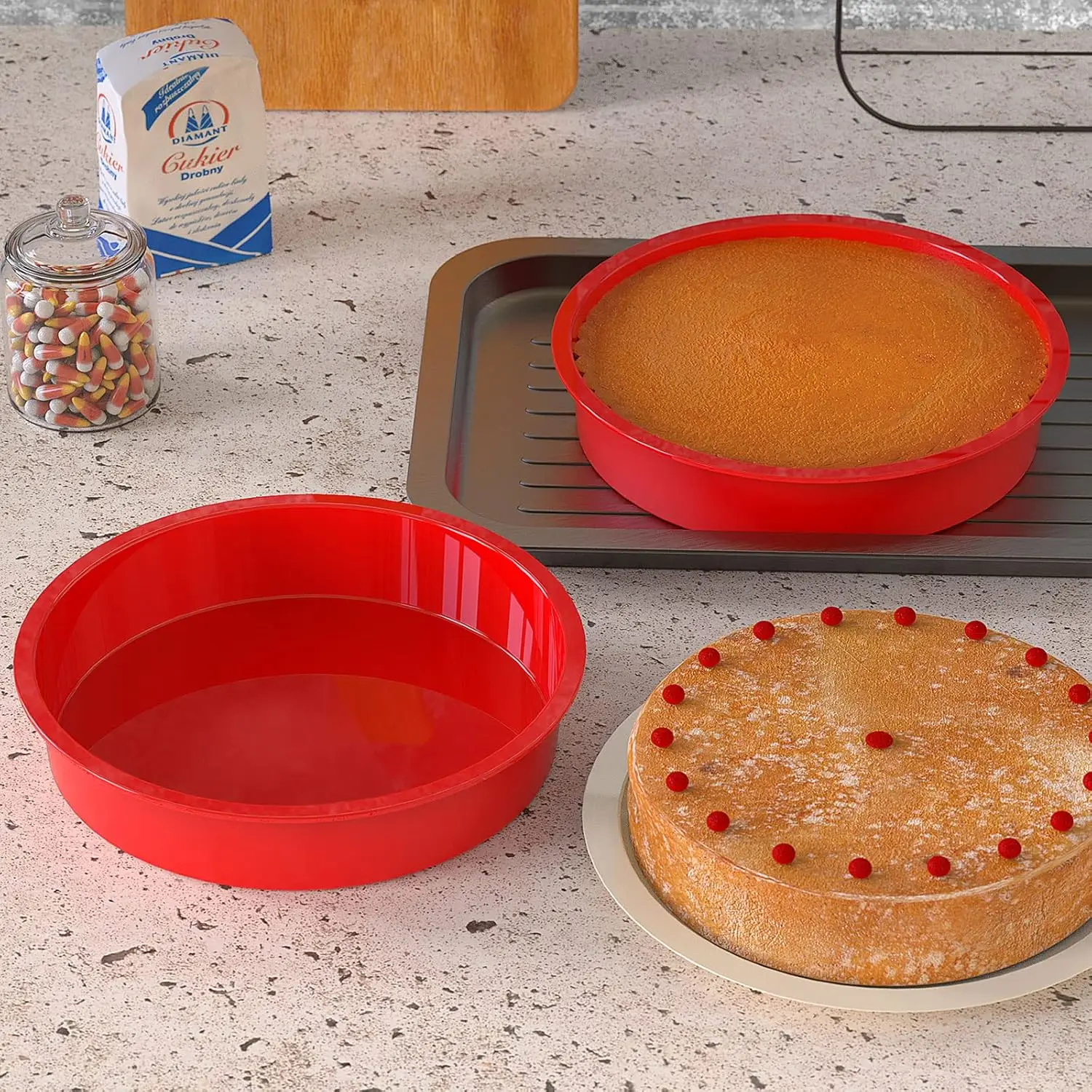 Round Cake Pan - Silicone Cake Mold for Baking, Non-stick Baking Pan for Layer Cake, Cheesecake and Chocolate Cake - 4" 6&q - Image 7