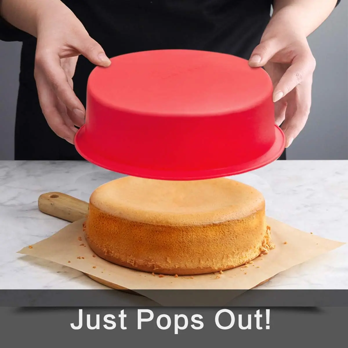 Round Cake Pan - Silicone Cake Mold for Baking, Non-stick Baking Pan for Layer Cake, Cheesecake and Chocolate Cake - 4" 6&q - Image 2