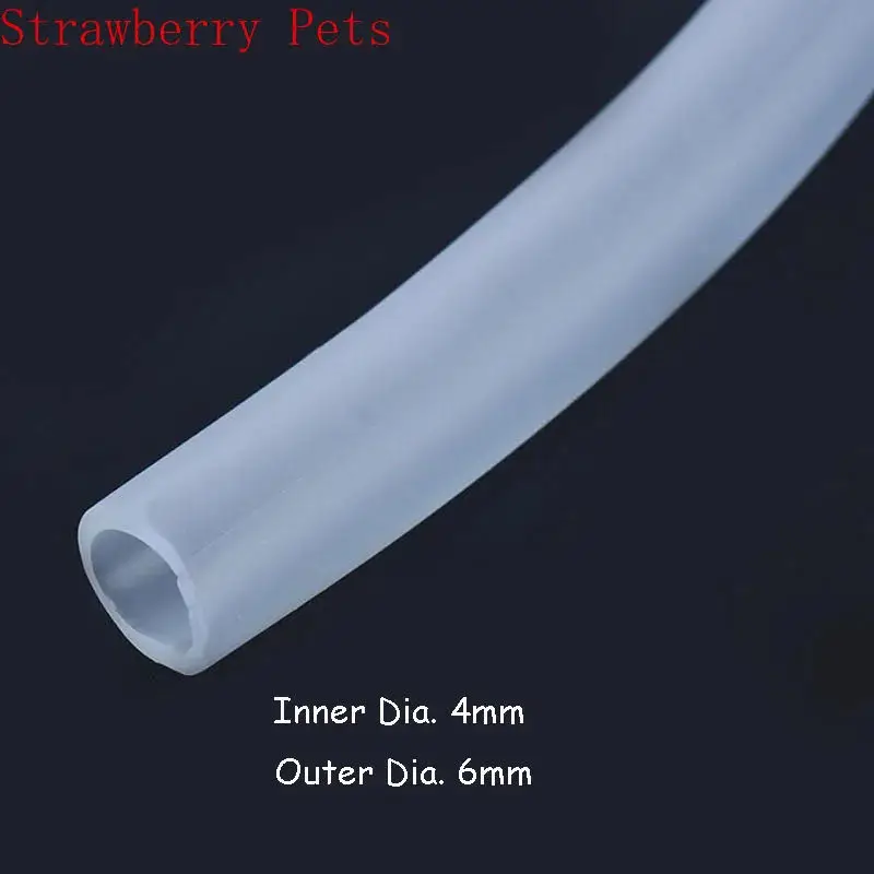 Silicone Aquarium Oxygen Pump Hose, Air Bubble Stone, Fish Tank, Pond Pump Tube, Food Grade Material, 4*6mm, 1m, 3M, 5m, 10m - Image 2