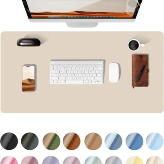 Large Mouse Pad,Office Desk Mat, Leather Desk Pad Protector, Non-Slip PU Leather Desk Blotter, Laptop Desk Pad