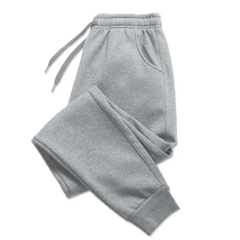 Mens Casual Pants Autumn Winter Fleece Sweatpants Men Running Jogger Sports Gym Trousers Fashion Solid Color Workout Long Pants - Image 5