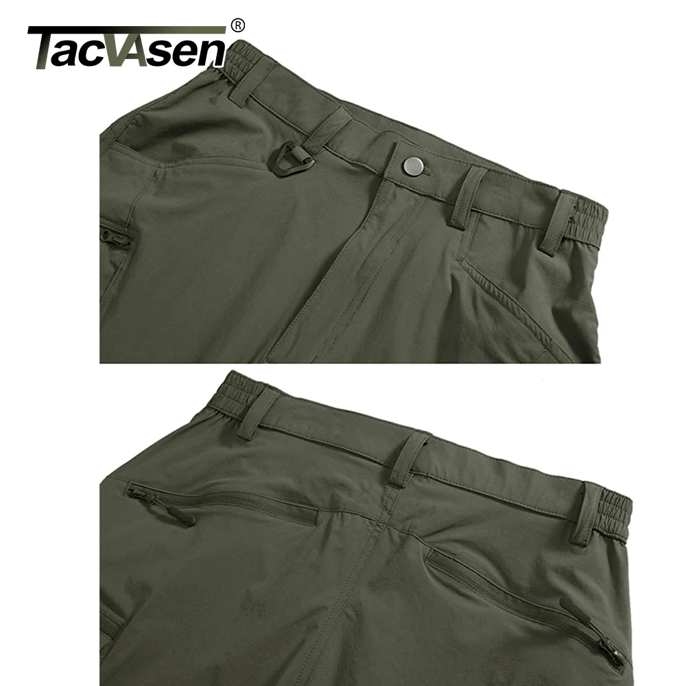 TACVASEN Men's Summer Lightweight Trousers Fishing Pants Outdoor Hiking Nylon Quick Dry Pockets Cargo Pants Casual Work Trousers - Image 5