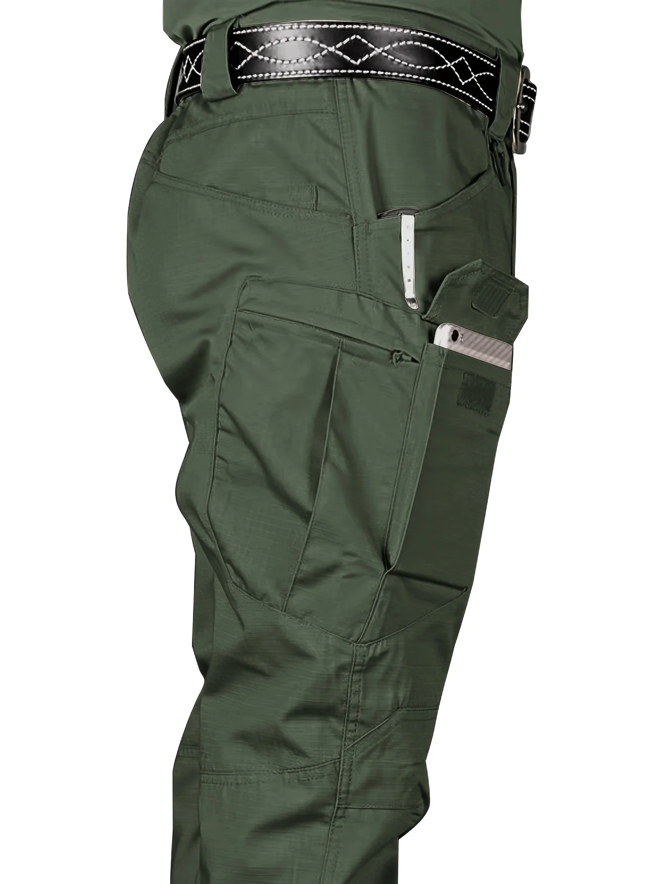 Men's Outdoor Multi Functional Tactical Pants, Multi Pocket Outdoor Hiking Sweatpants, Water-repellent, wear-resistant - Image 3
