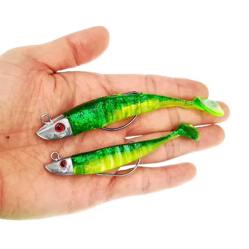 Jigging Soft Bait 10cm15g 13cm 26g Head Jig Fish T Tail Saltwater Fishing Baits Sea Fishing Silicone Lures Minnow Pike Swimbait - Image 5