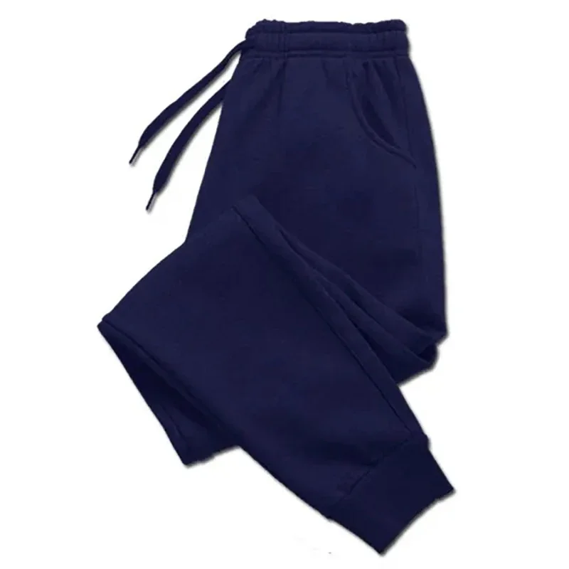 Mens Casual Pants Autumn Winter Fleece Sweatpants Men Running Jogger Sports Gym Trousers Fashion Solid Color Workout Long Pants - Image 4