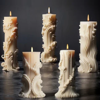 European Style Cylindrical Aromatherapy Candle Silicone Mold DIY Minimalist Column Gift Expanding Stone Customized Grinding Tool