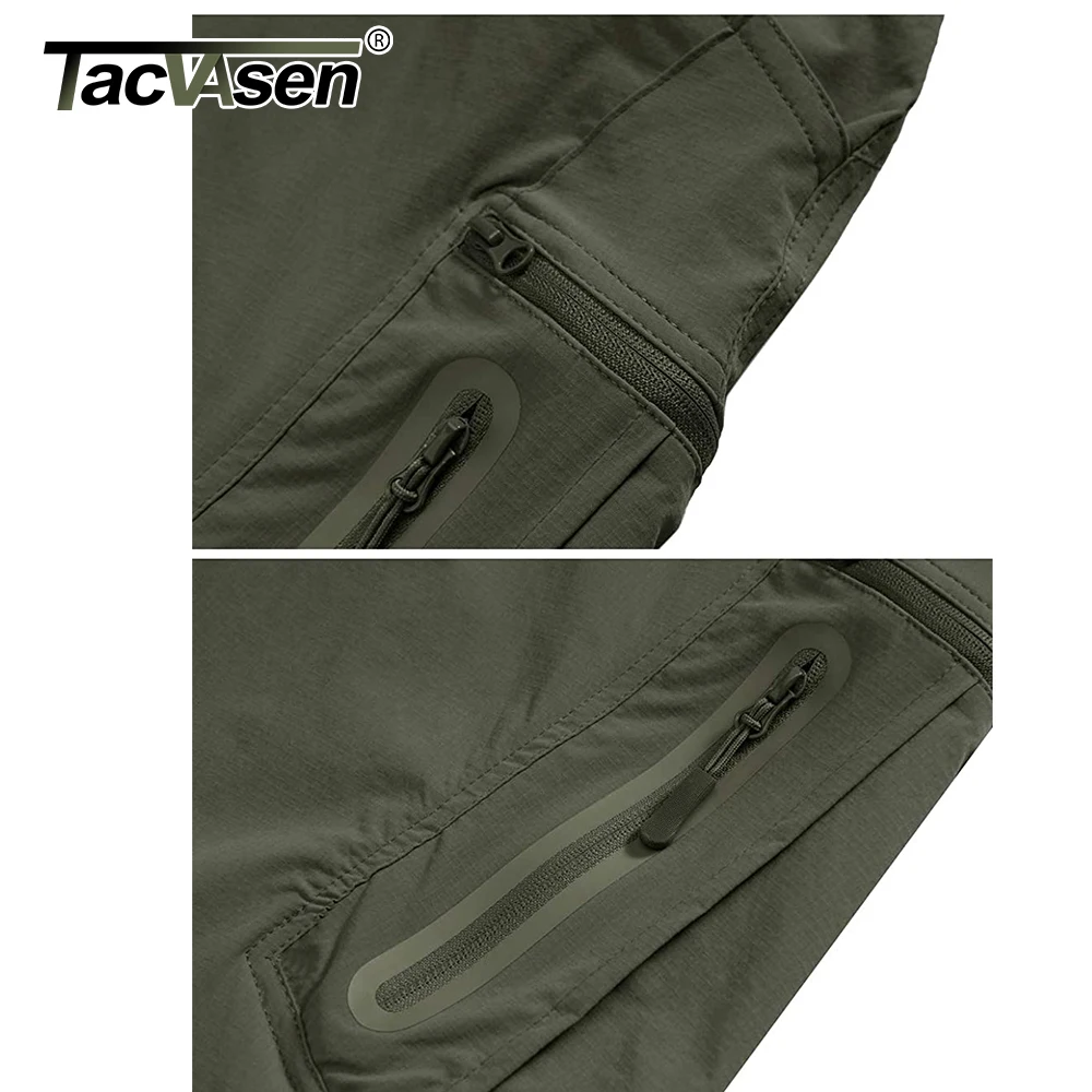 TACVASEN Men's Summer Lightweight Trousers Fishing Pants Outdoor Hiking Nylon Quick Dry Pockets Cargo Pants Casual Work Trousers - Image 6
