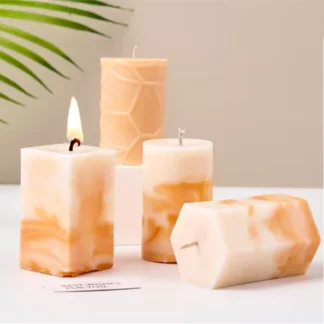 3D Geometric Silicone Candle Mold Texture Cylindrical Soap Mold DIY Nordic Style Aromatherapy Candle Mold Home Decoration