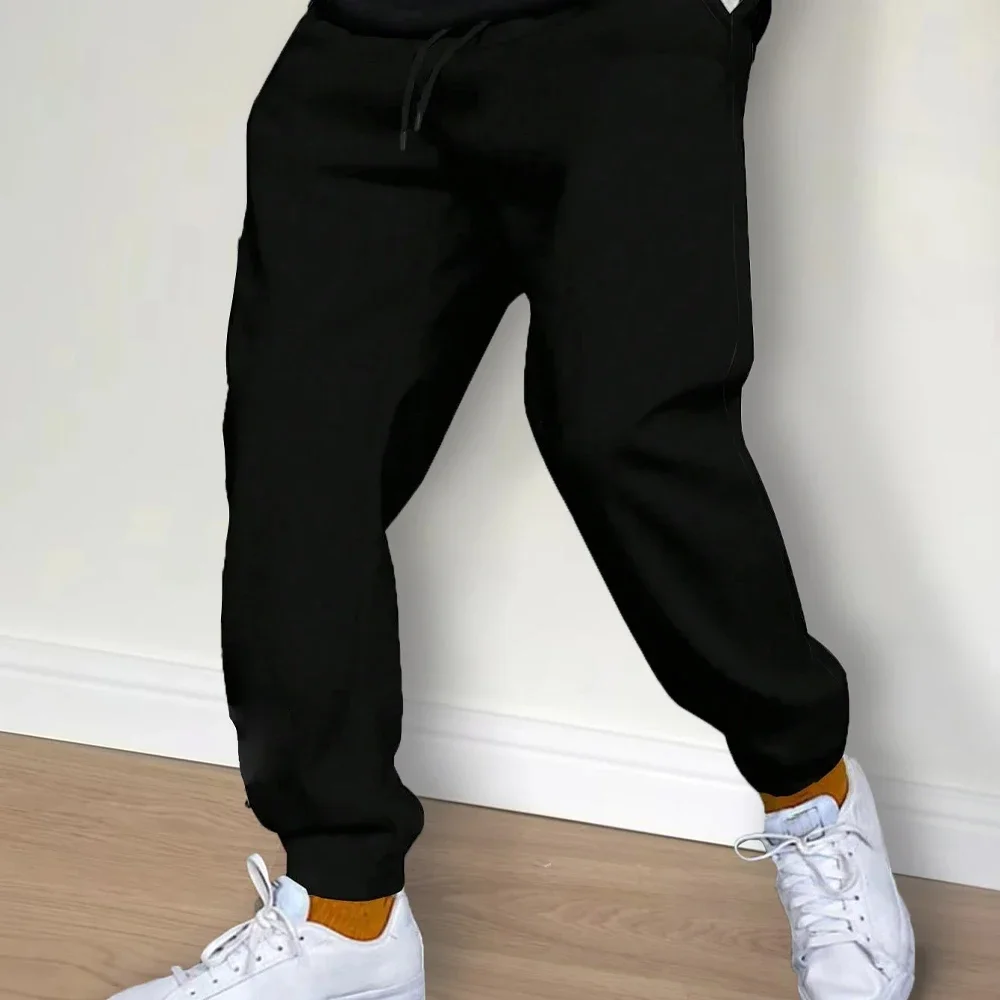 Mens Casual Pants Autumn Winter Fleece Sweatpants Men Running Jogger Sports Gym Trousers Fashion Solid Color Workout Long Pants - Image 6
