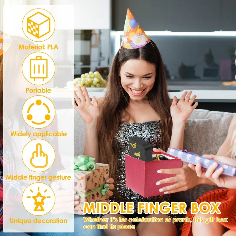 Out of the box pop-up Middle Finger Gift Box Creative Desk Home Decor Gifts Middle Finger Novelty Christmas Funny Prank Gift - Image 4